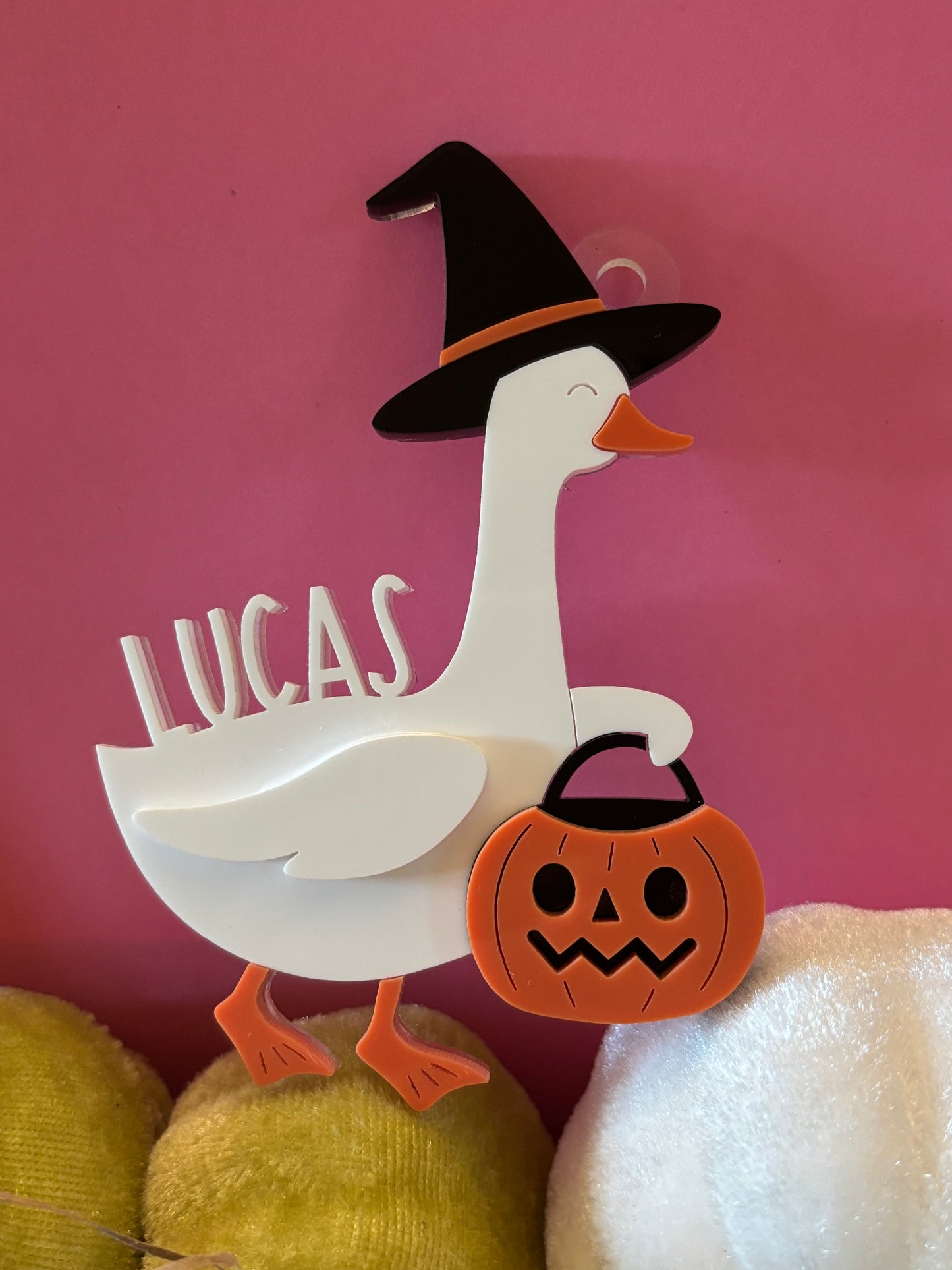 Halloween Silly Goose Name Bag Tag