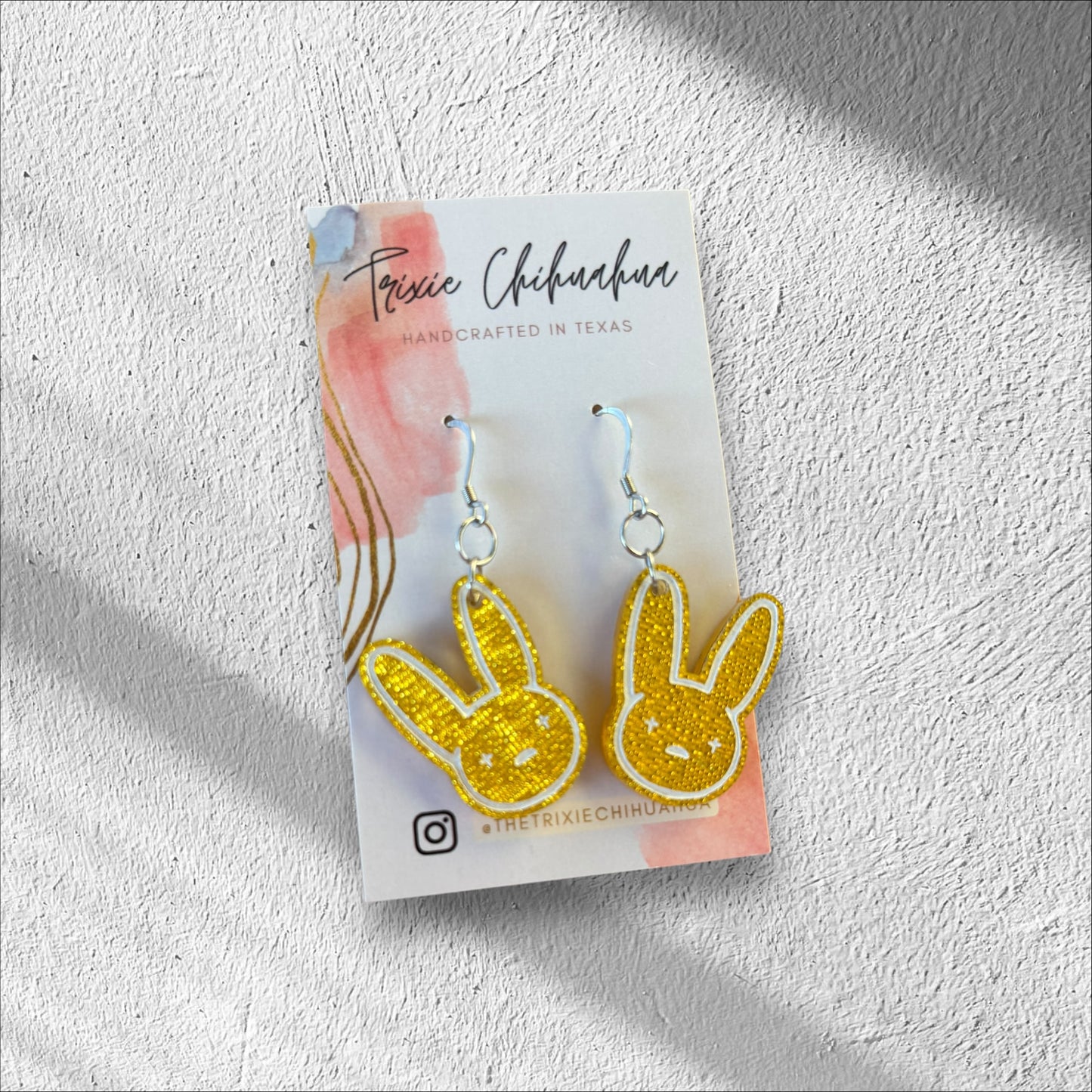 B-A-D Bunny Earrings Music Inspired