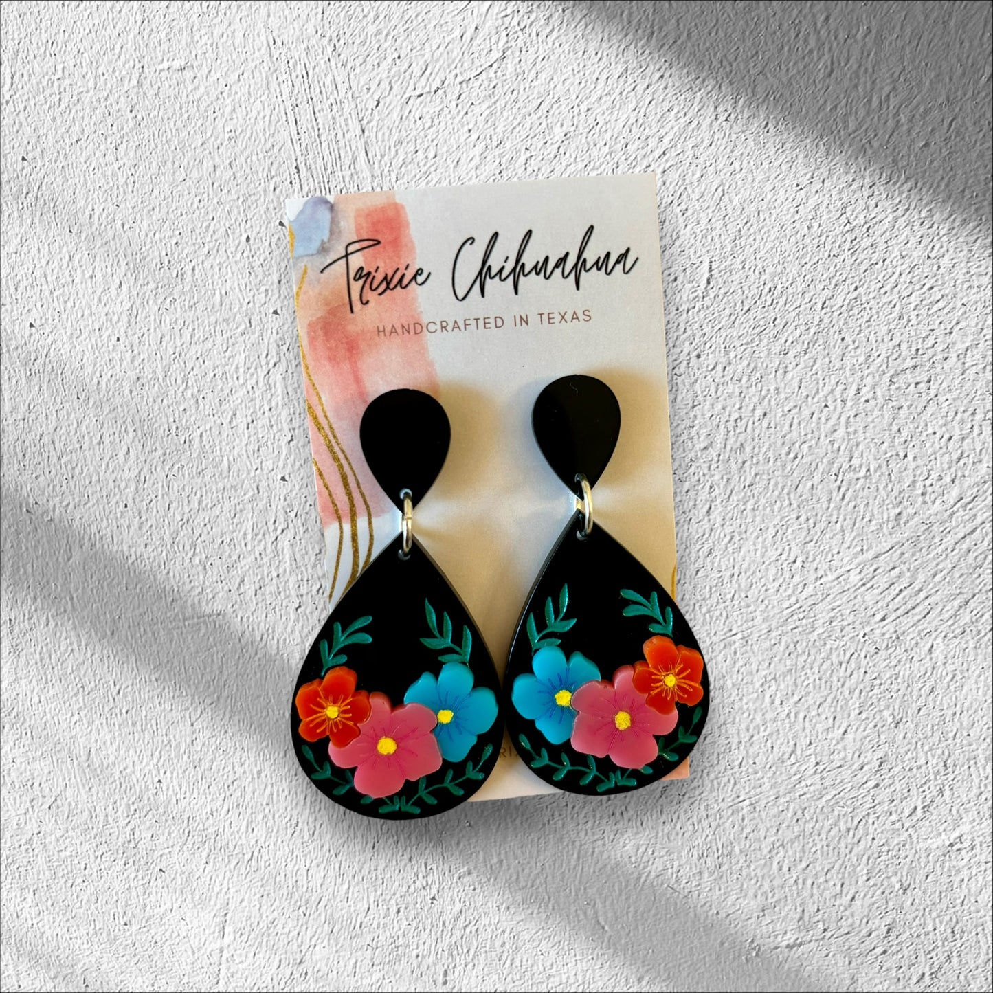 Floral Embroidery Earring