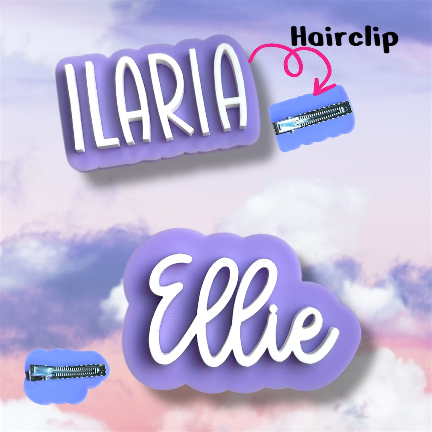 Name Hair Clip Barrette