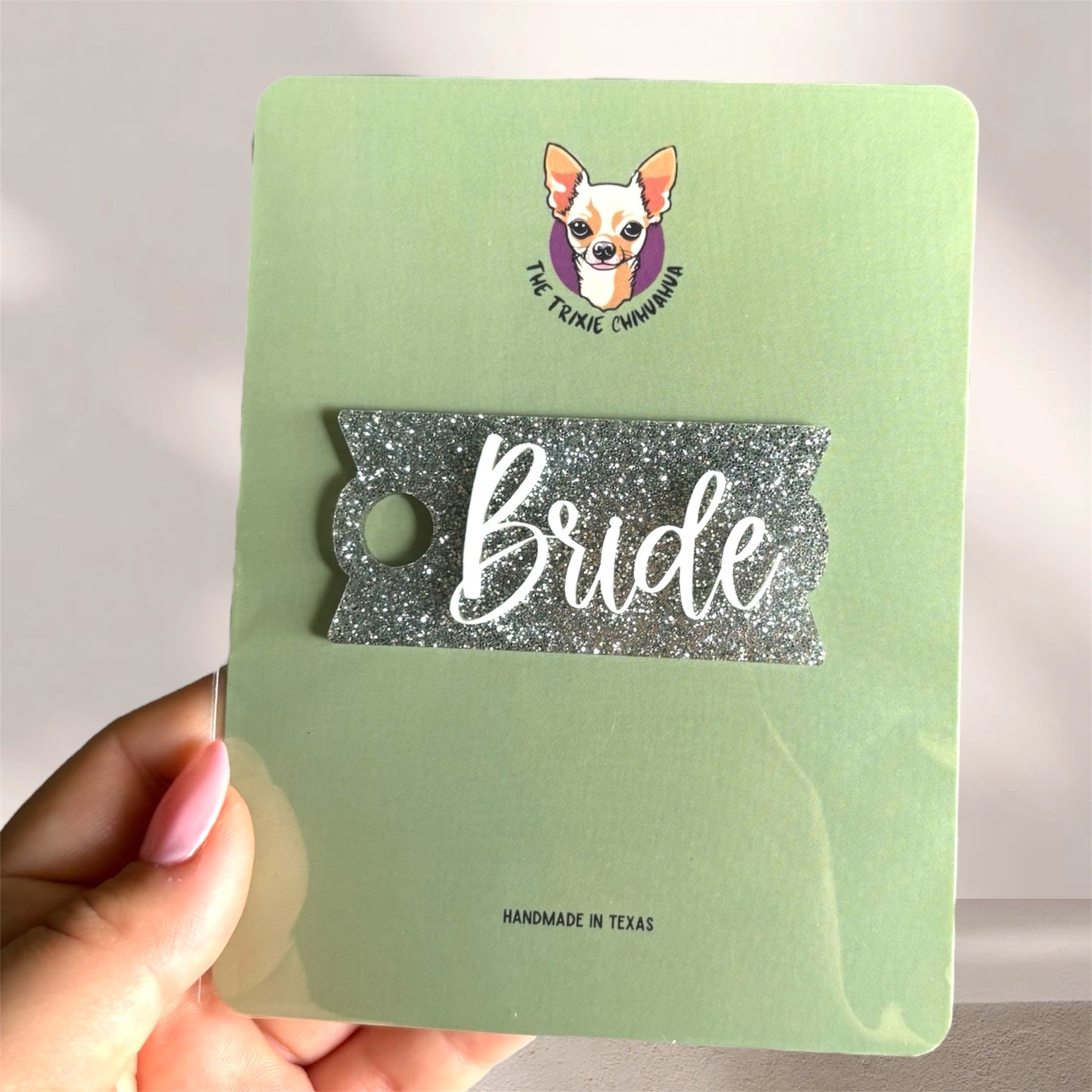 Bride Silver and White Stanley Cup Topper 40oz