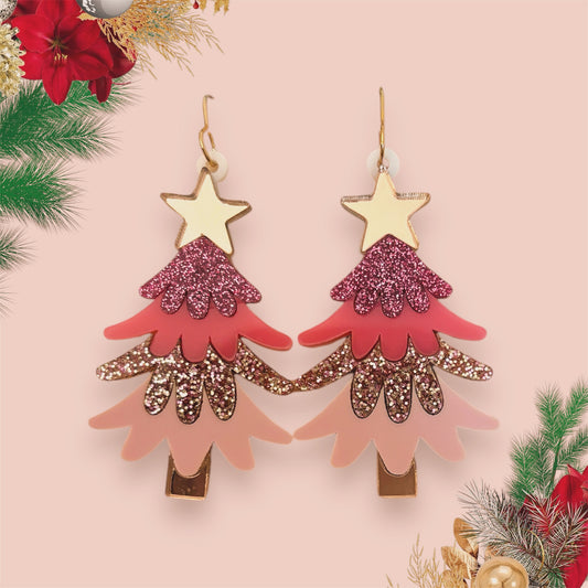 Champagne Christmas Earrings