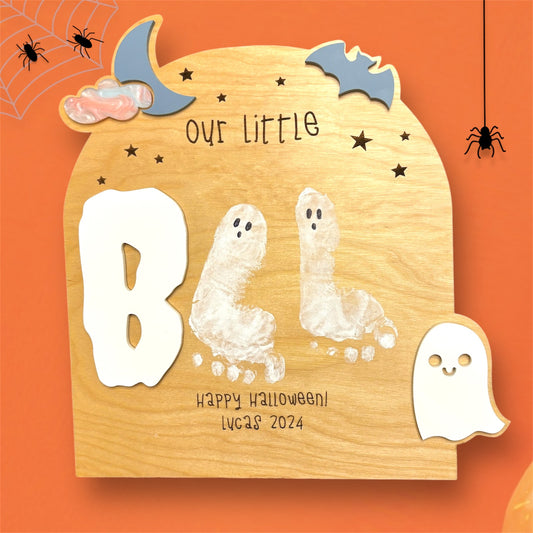 Little Boo Ghost Halloween Sign