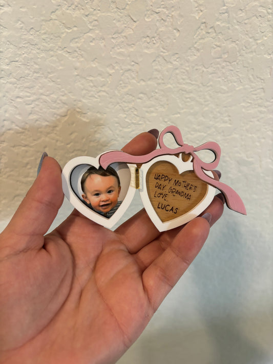 Heart Locket Photo Magnet