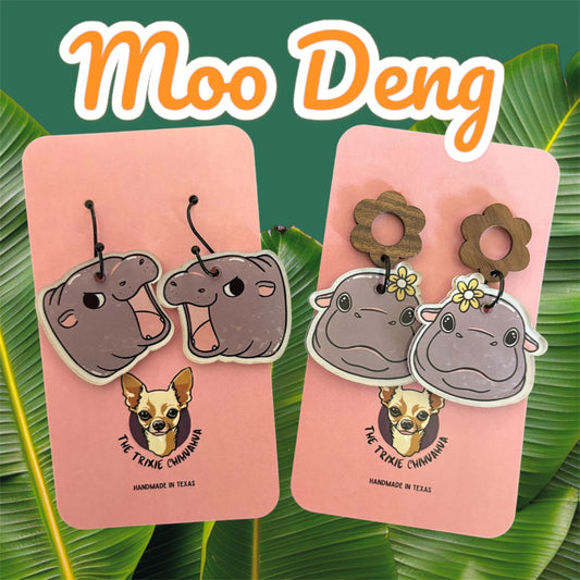 Moo Deng Earrings