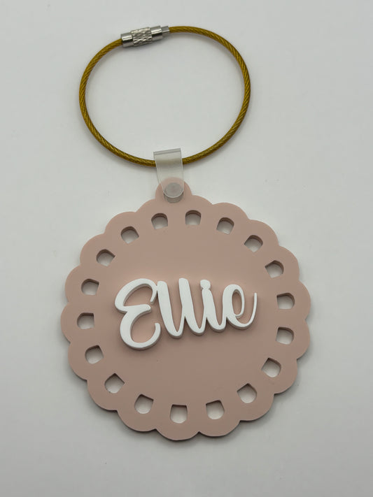 Doily Circle Bag Tag