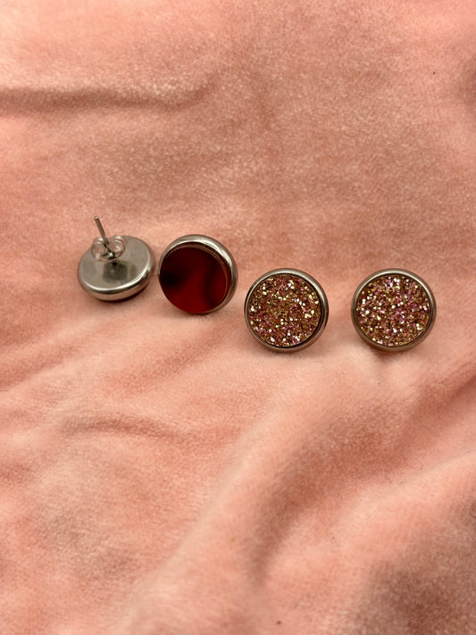 Rose Gold Glitter Bezel