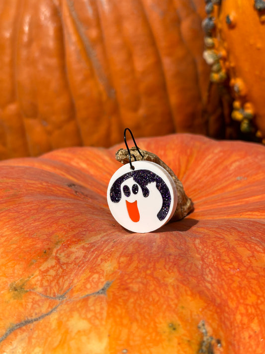 Ghost Cookie Halloween Earrings