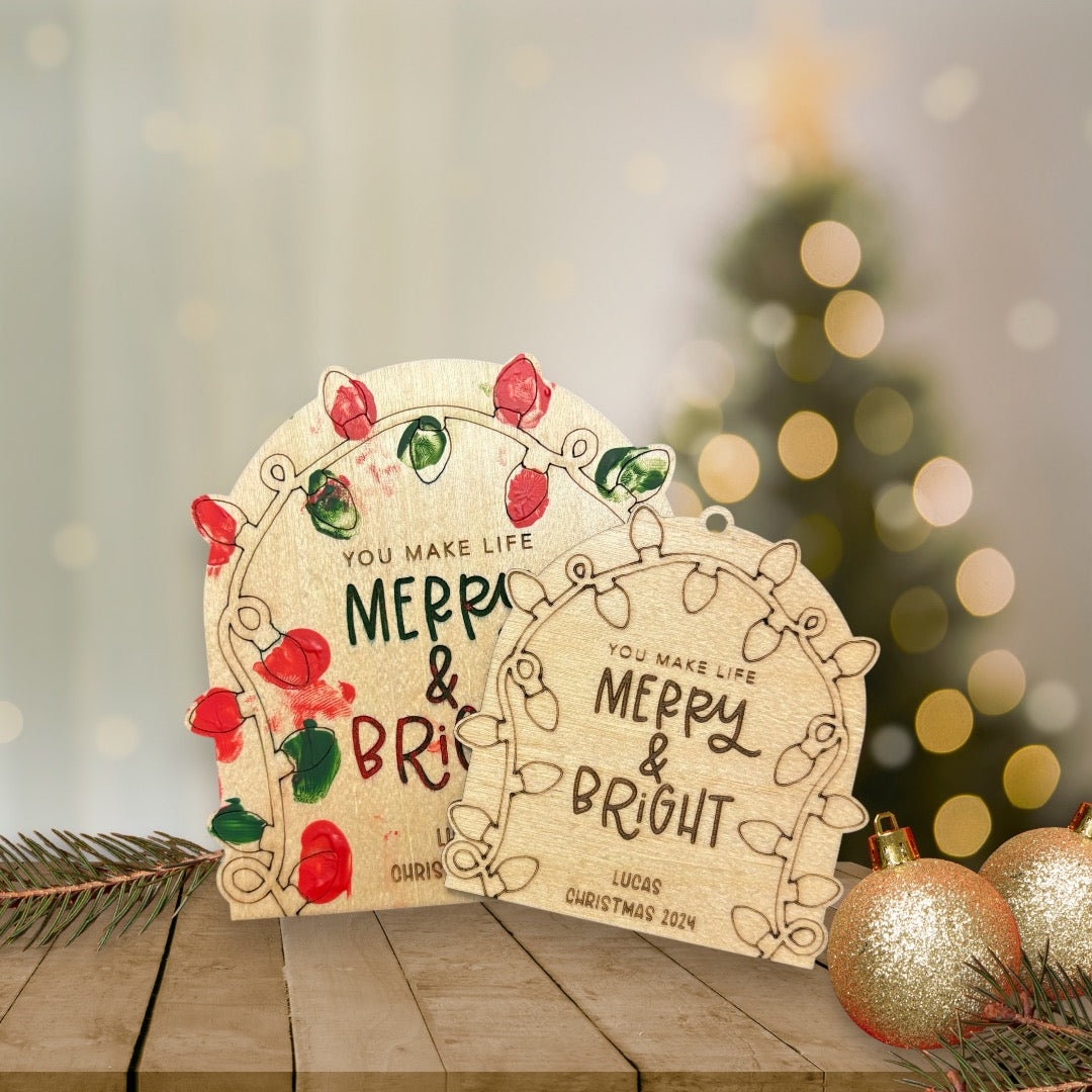 Merry and Bright Fingerprint Keepsake