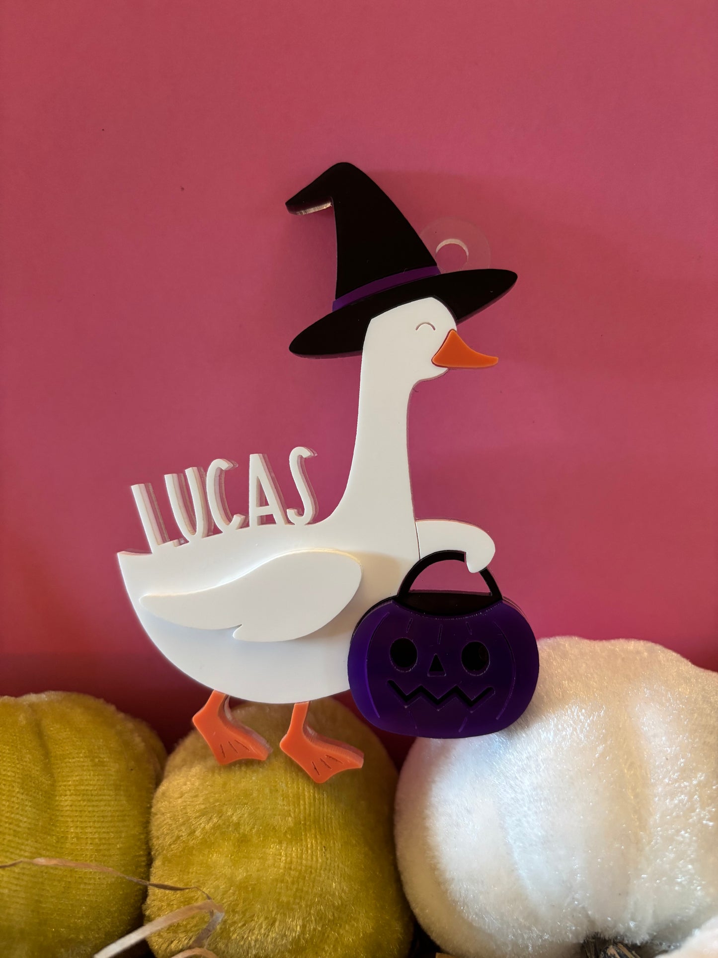 Halloween Silly Goose Name Bag Tag