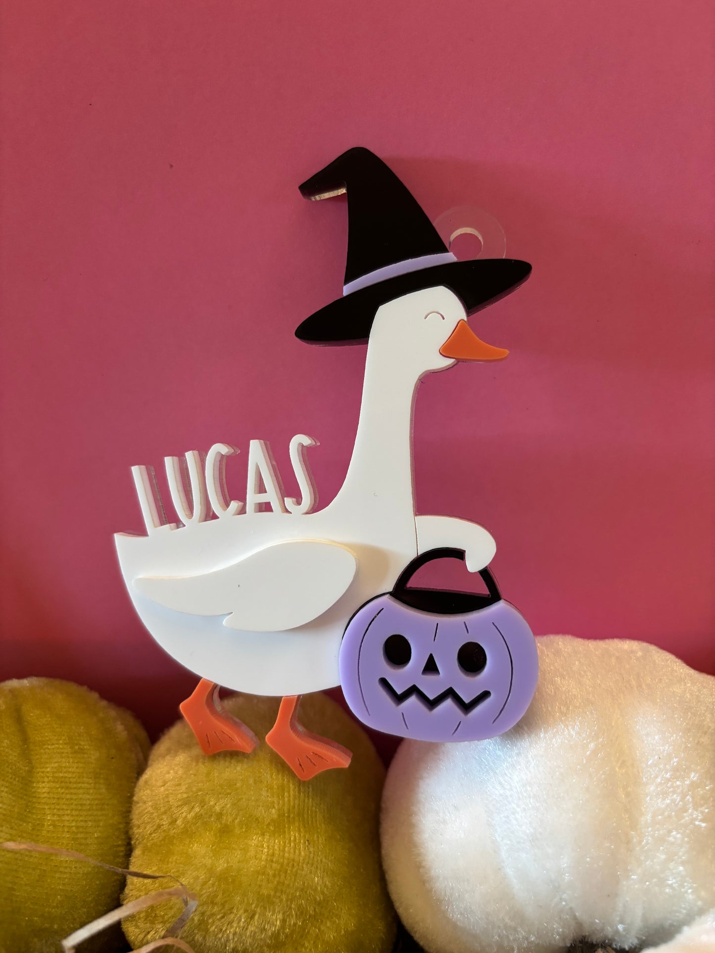 Halloween Silly Goose Name Bag Tag