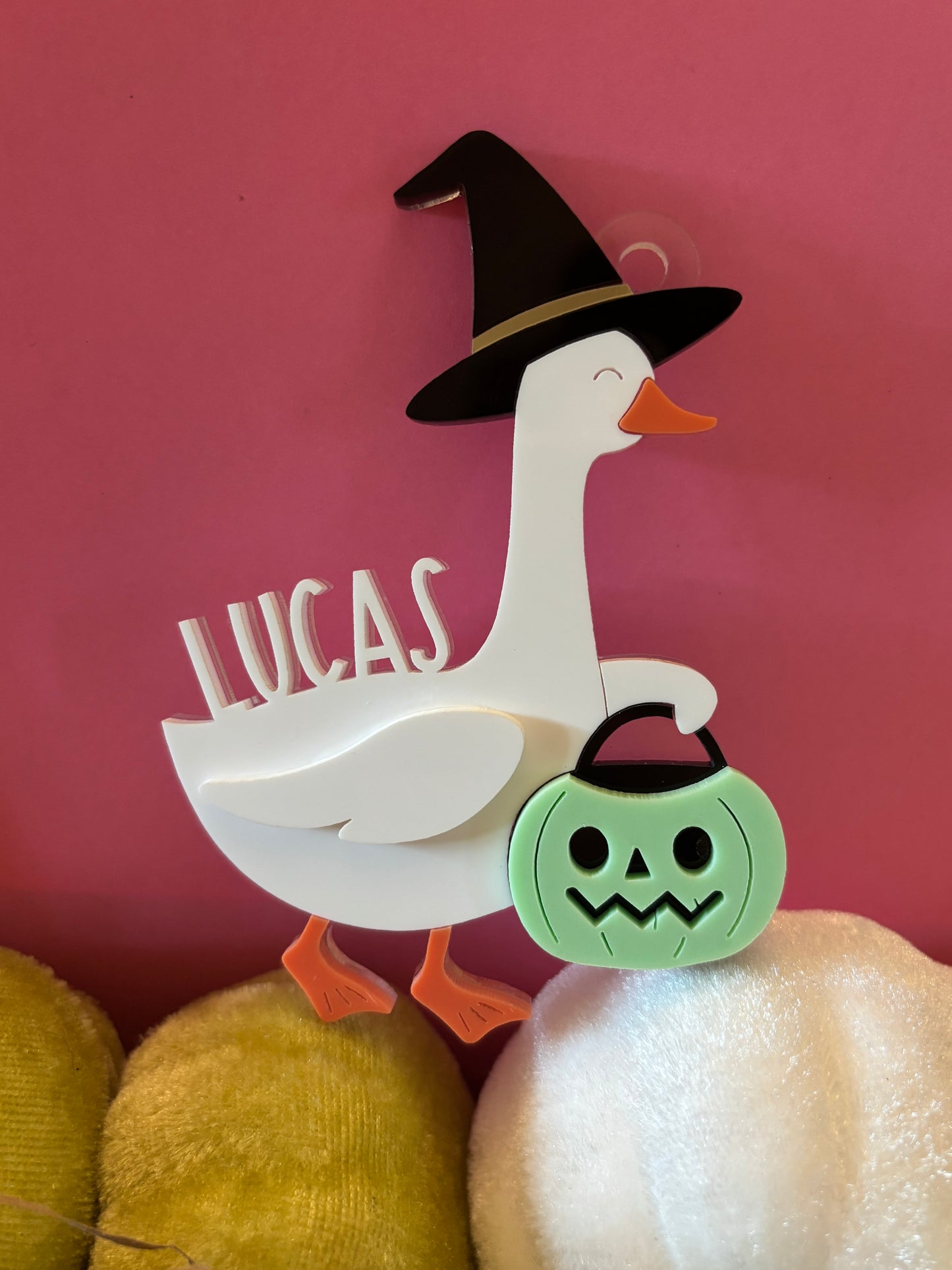 Halloween Silly Goose Name Bag Tag