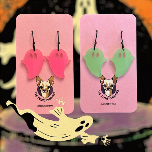 Glow Ghost Halloween Earrings