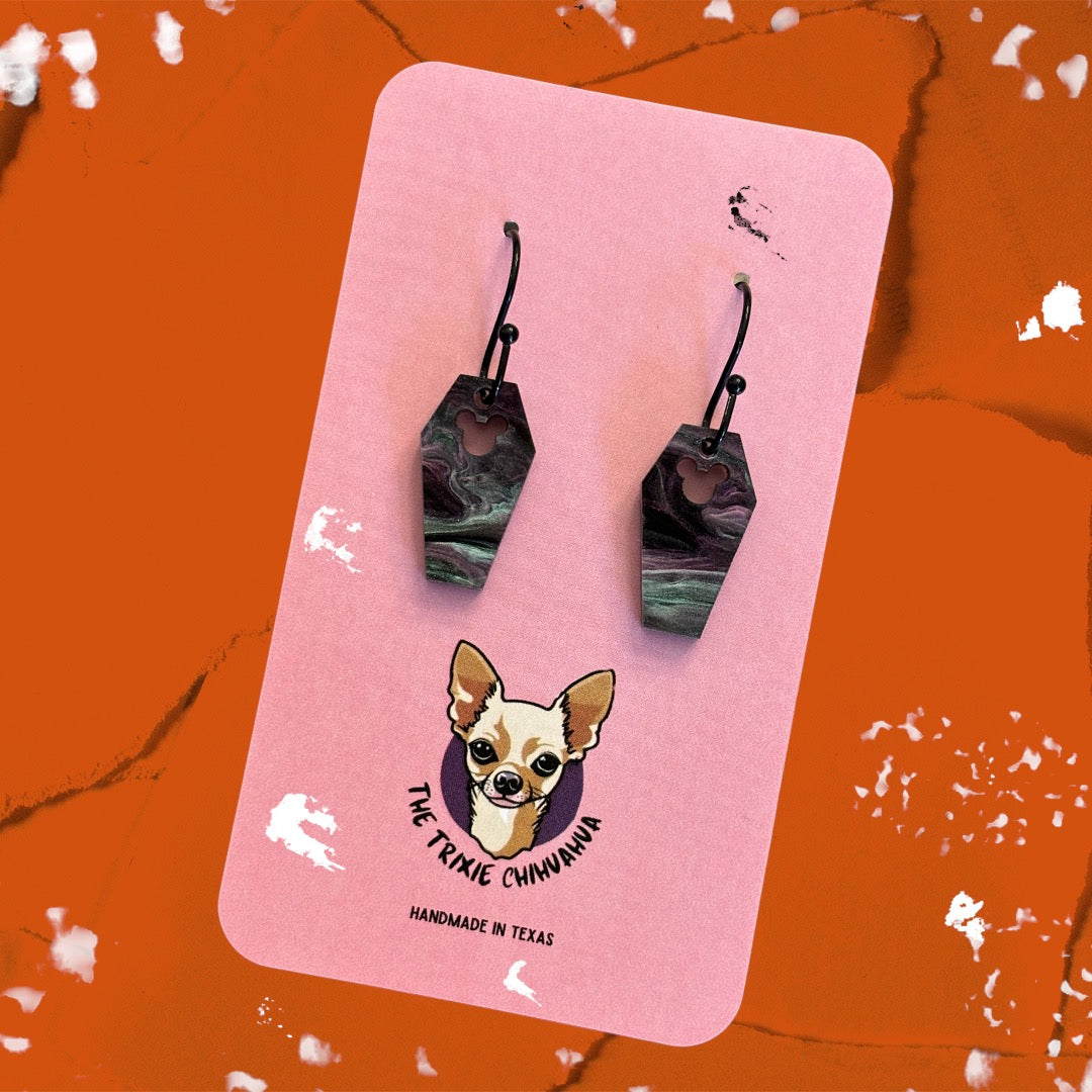 Mouse Coffins Halloween Earrings