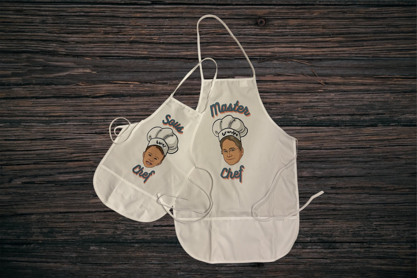 Head Chef and Sous Chef Matching Aprons Gifts