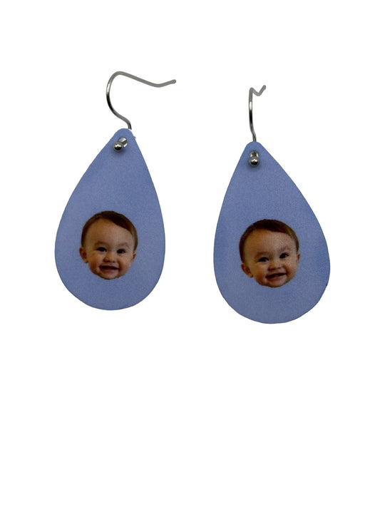 Custom Portrait Teardrop Earrings