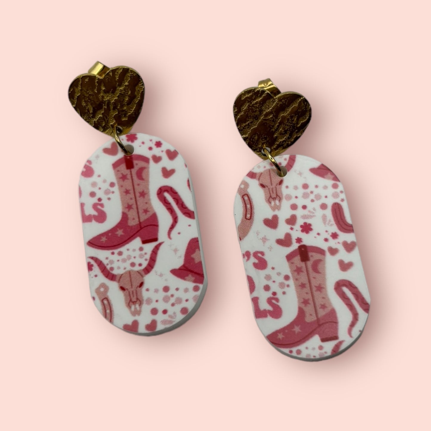 Let's Go Girls Heart Earrings