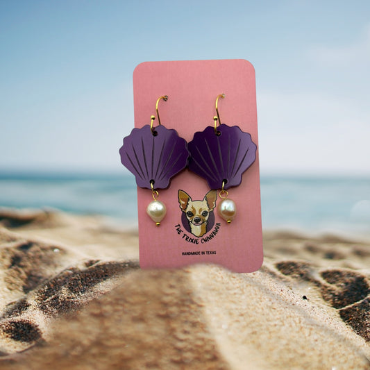 Plum Mermaid Earrings