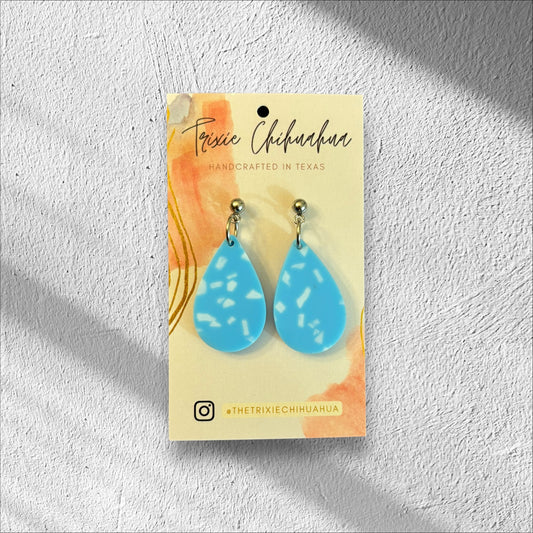 Blue Terrazzo Teardrop