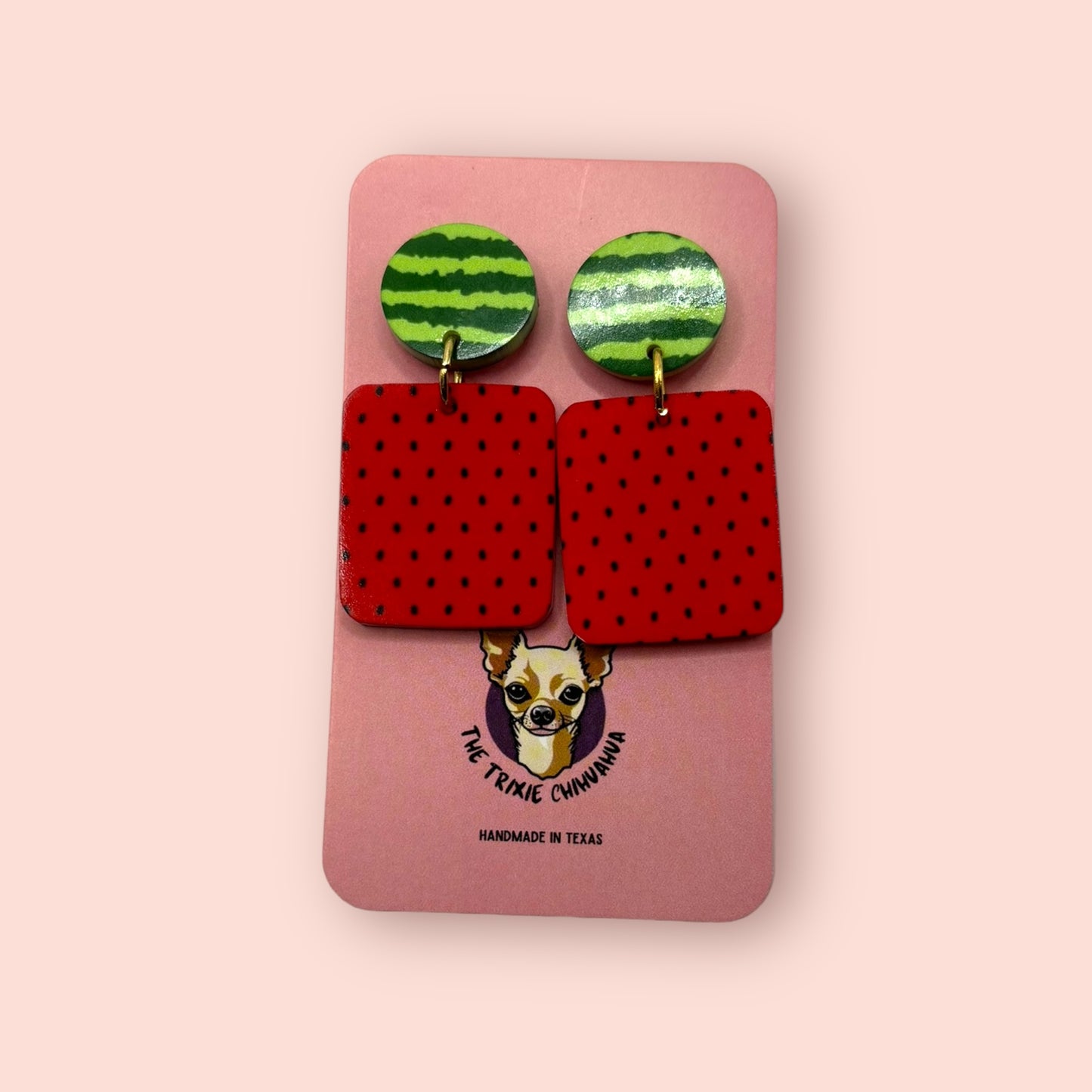 Watermelon Abstract Earrings