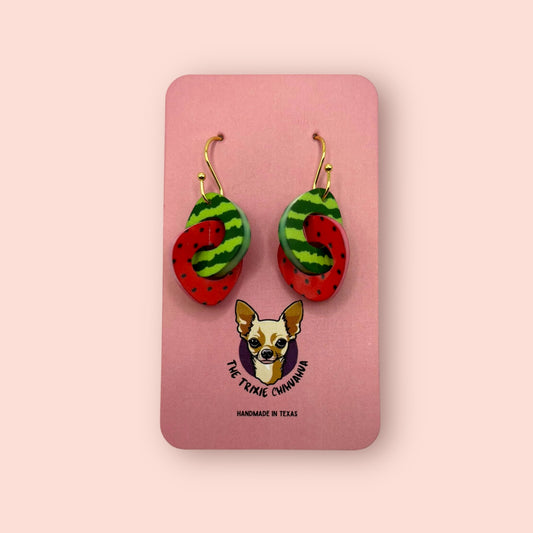 Watermelon Loops Earrings