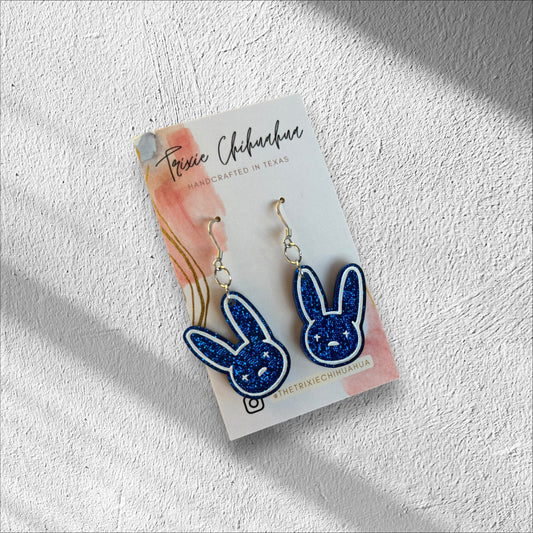 B-A-D Bunny Earrings Music Inspired