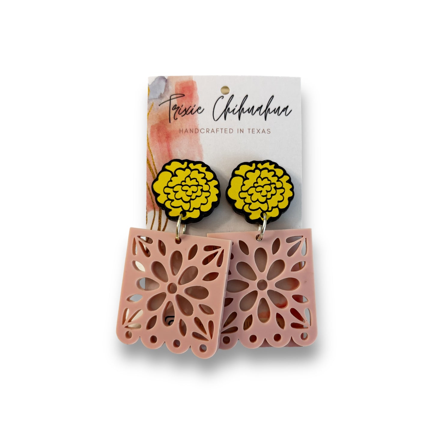 Pink Papel Picado Earring