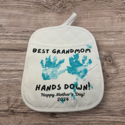 Best Mom/Grandmom Hands Down Mother's Day Hot Pad Gift