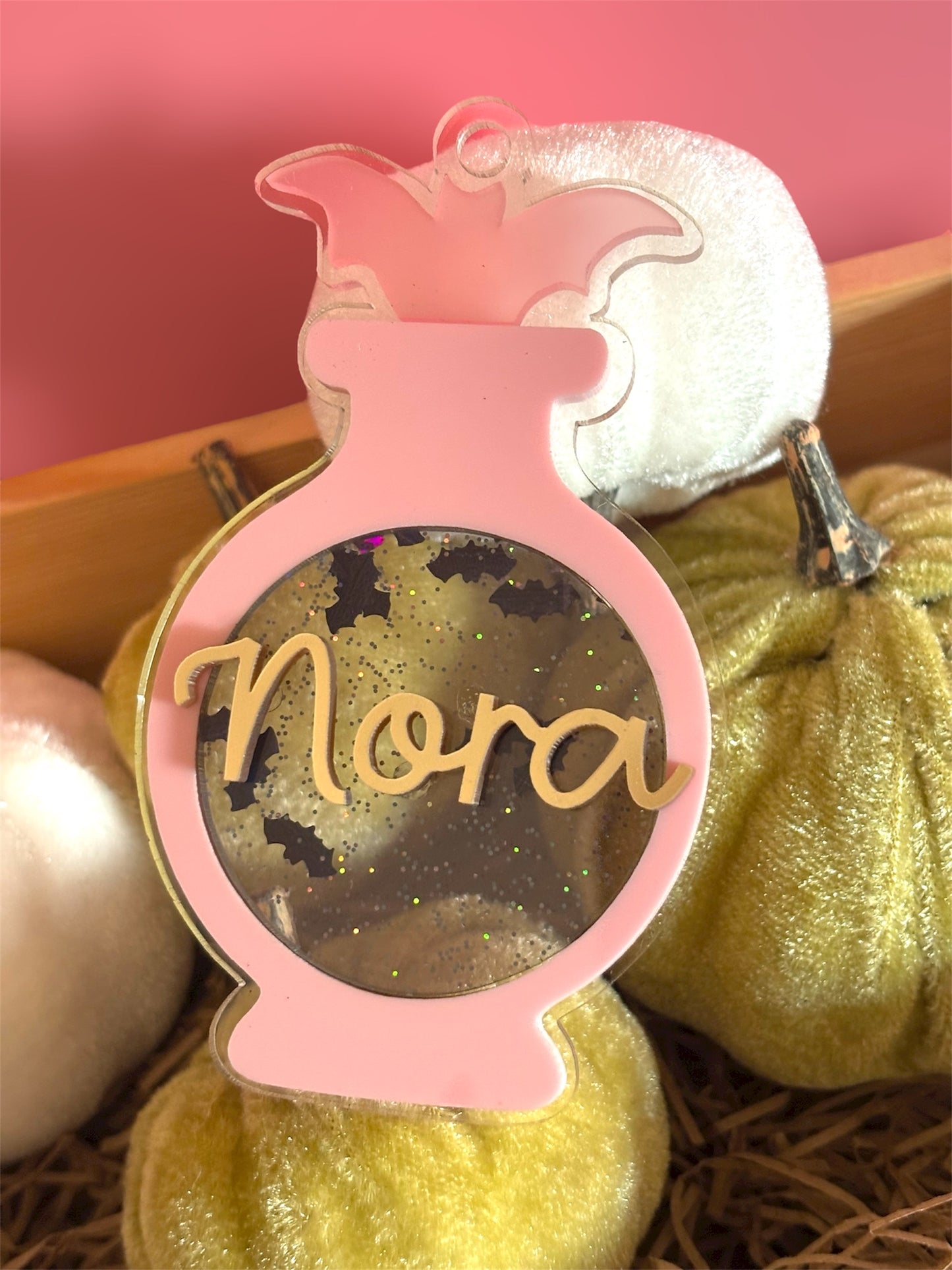 Potion Bat Halloween Bag Tag