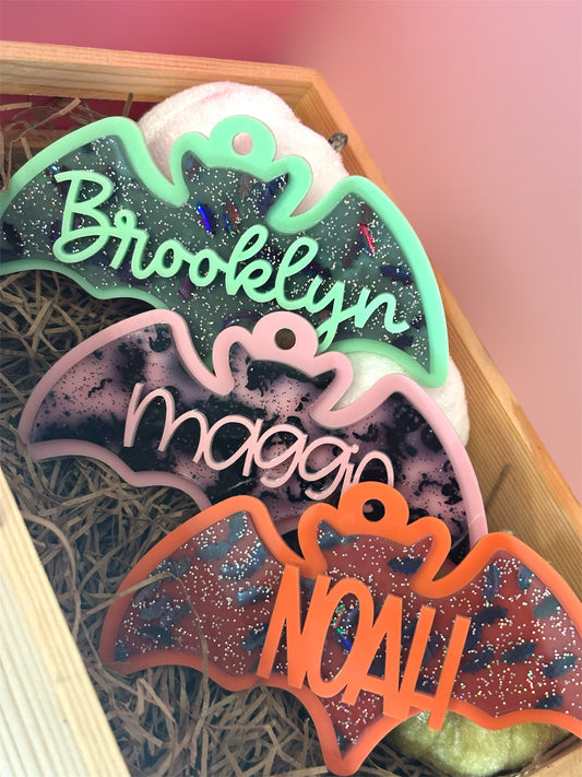 Bat Halloween Bag Tag