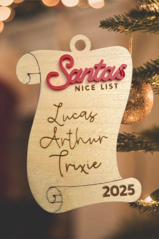 Santa’s Nice List Ornament